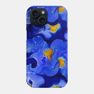 blue flowers abstract Phone Case