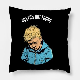 404 Fun Not Found v5 (round) Pillow