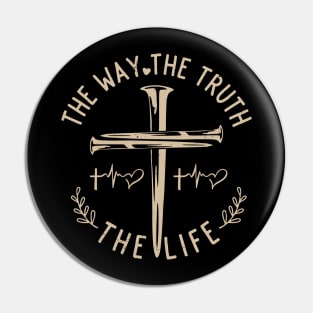 Heavenly Threads Christian Comfort The Way - The Truth - The Life Pin