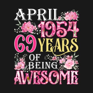 April Girl 1954 Shirt 69th Birthday 69 Years Old T-Shirt