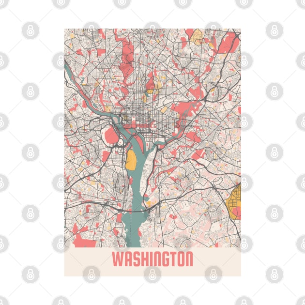 Washington - United States Chalk City Map by tienstencil