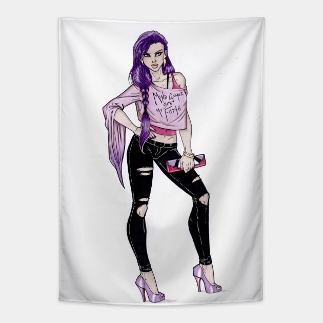 Fashionista Psylocke Tapestry by Crimzonartz