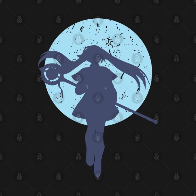 A design featuring Frieren the elf girl character as Frieren the Slayer with full moon background from Sousou no Frieren Frieren Beyond Journeys End or Frieren at the Funeral anime fall 2023 D9 SNF51 by Animangapoi