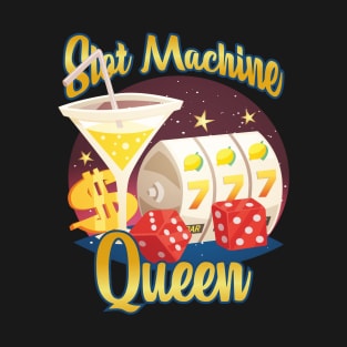 Lucky Casino Slot Machine Queen - Lemon Squash T-Shirt