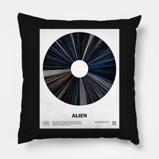 minimal_Alien Warp Barcode Movie Pillow