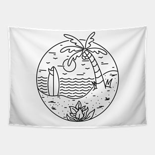 Surf and Beach Tapestry