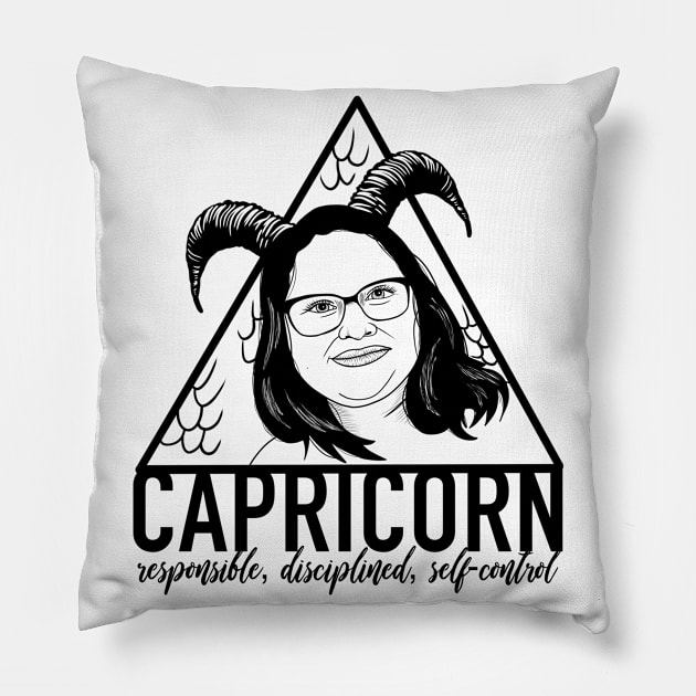 Capricorn Girl Pillow by Annabalynne