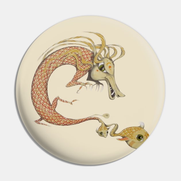 dragon and fish Pin by federicocortese