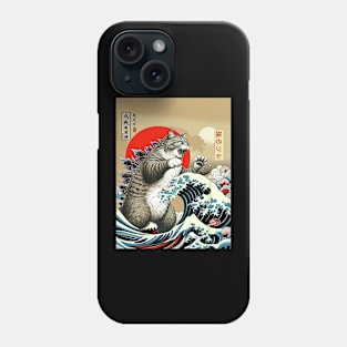 Catzilla Cat Japanese Art Phone Case