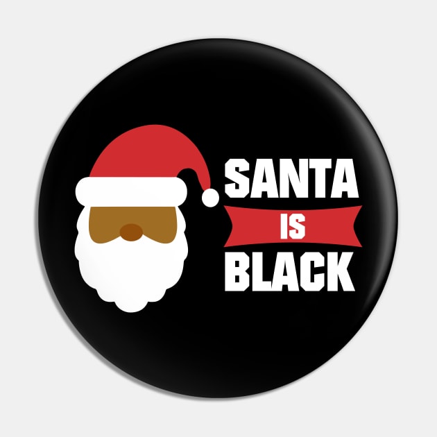 Funny Black Santa Claus Ethnic Pin by blackartmattersshop