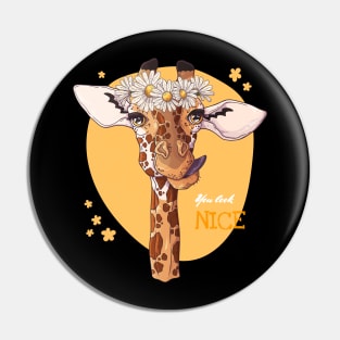 giraffe you look nice Pin