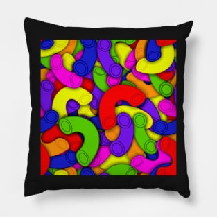 colored noodles, children's craft project Pillow