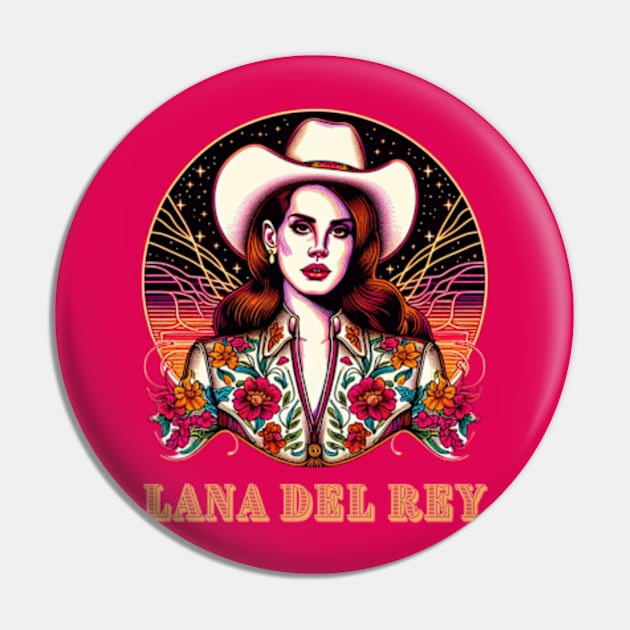 Lana Del Rey - Cowgirl Flower Nights Pin by Tiger Mountain Design Co.