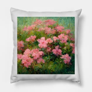 Dreamy fields of azaleas II Pillow