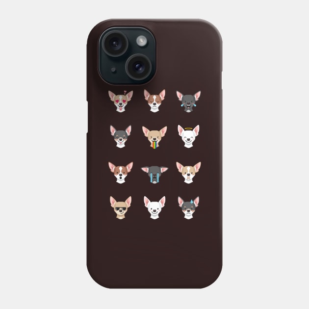 Chihuahua Dog Emoji Phone Case by stonemask