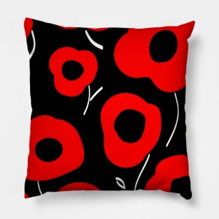 Poppies pattern Pillow