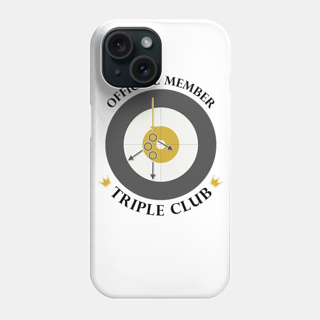 The "Triple Club" - Black Text Phone Case by itscurling