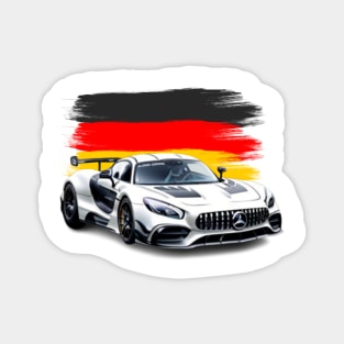 Mercedes Benz amg GT3 with Germany flag Magnet