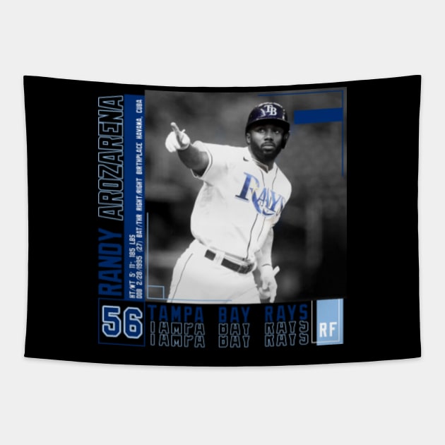 Randy Arozarena Baseball Edit Tapestries Rays - Randy Arozarena - Tapestry