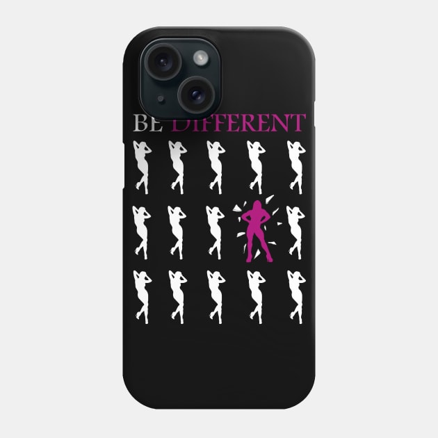 T-shirt fitness gift : BE DFFERRNT Phone Case by yamiston