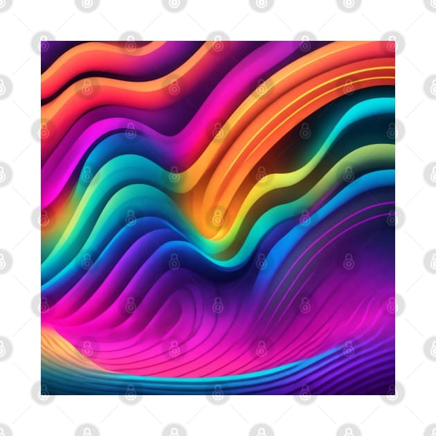 WAVES MULTICOLOR DESIGN, NEON COLOR, IPHONE CASE AND MORE by ZARBIT