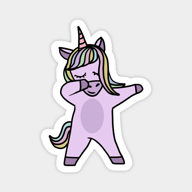 Cute Unicorn Dab Dance Dabbing Magnet by logiamerch