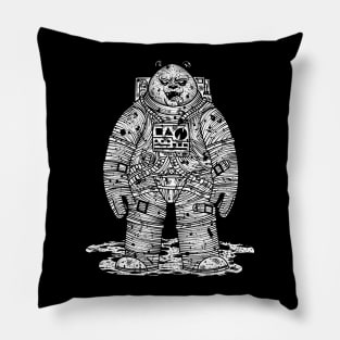 Zombie Panda In Space Pillow