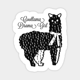 Llama Design - Coollama Drama Girl Magnet