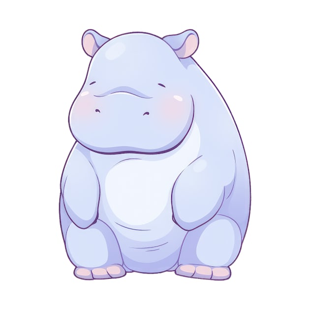 Little blue hippo on two legs by SundayDonuts