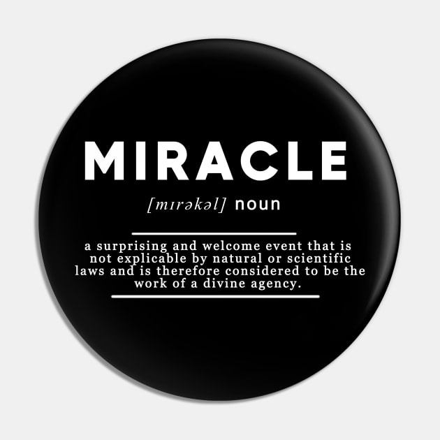 Miracle Definition Meaning Black Edition Pin by Clots