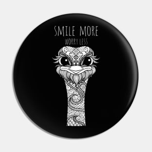 Smile more! Worry less Pin