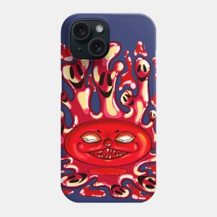the red clown with a fake smile Phone Case