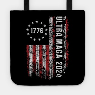 Ultra Maga 2024 God, Guns, and Trump Funny Tote