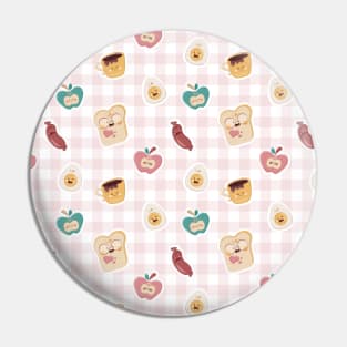 Breakfast time pattern Pin