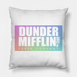 Pastel Dunder Mifflin Logo Pillow