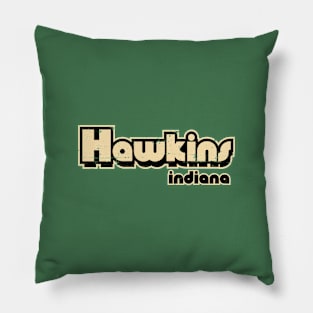 TV Font Hawkins Indiana Pillow