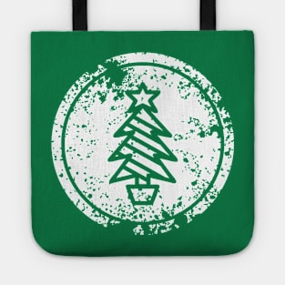 Distressed Christmas Tree Tote