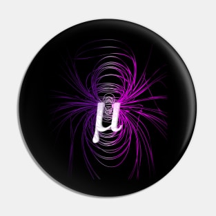 Muon Magnetic Field Neon Design Pin