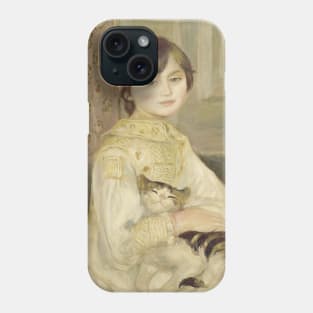 Pierre-Auguste Renoir - Child with a Cat - Julie Manet Phone Case