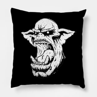 Ork black and white Pillow