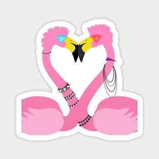 Punk Flamingos Magnet