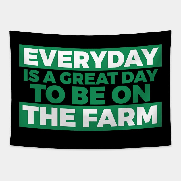 Everyday is a great day to be on the farm Tapestry by Lin Watchorn 