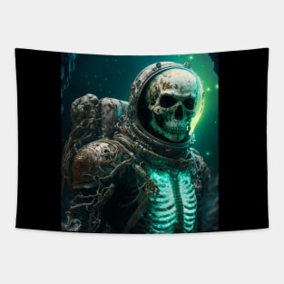 Skeleton astronaut Tapestry