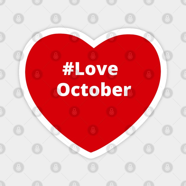 Love October - Hashtag Haert Magnet by support4love