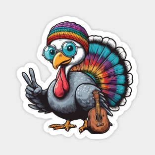 Hippie Turkey Magnet