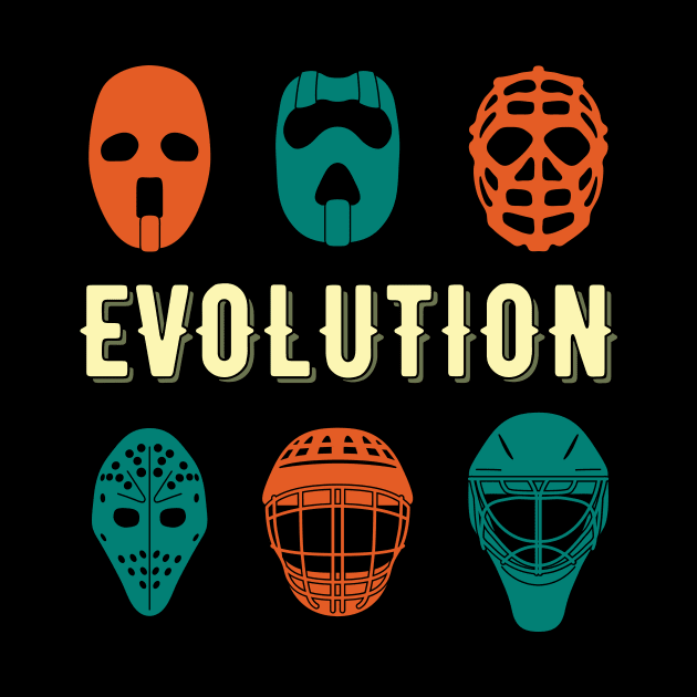 Ice Hockey Player Goalie Mask Evolution Goalkeeper Gift Idea by Dolde08