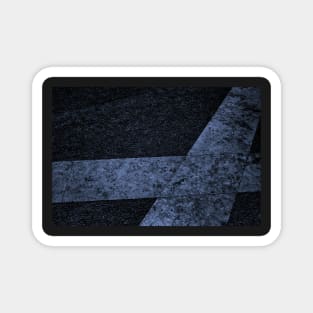 Charcoal grey intersecting lines Magnet