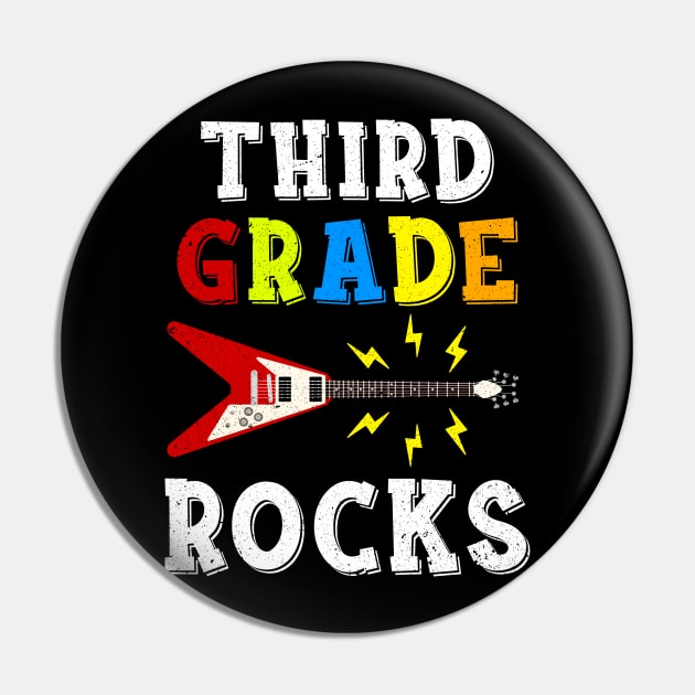 Third Grade Rocks Teacher Student Kid Back To School Pin by hardyhtud