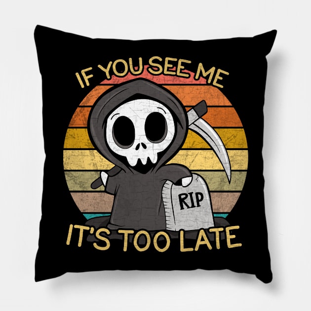 Grim Reaper Pillow by valentinahramov