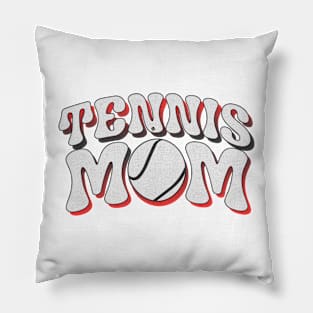 Tennis Mom Halftone Retro Pillow